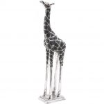 Black & Silver Giraffe Head Forward Figure