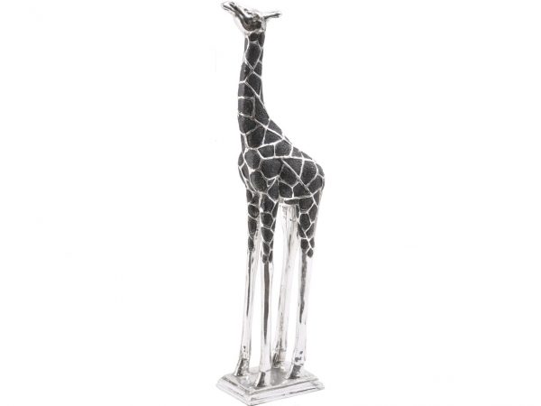 Black & Silver Giraffe Head Forward Figure