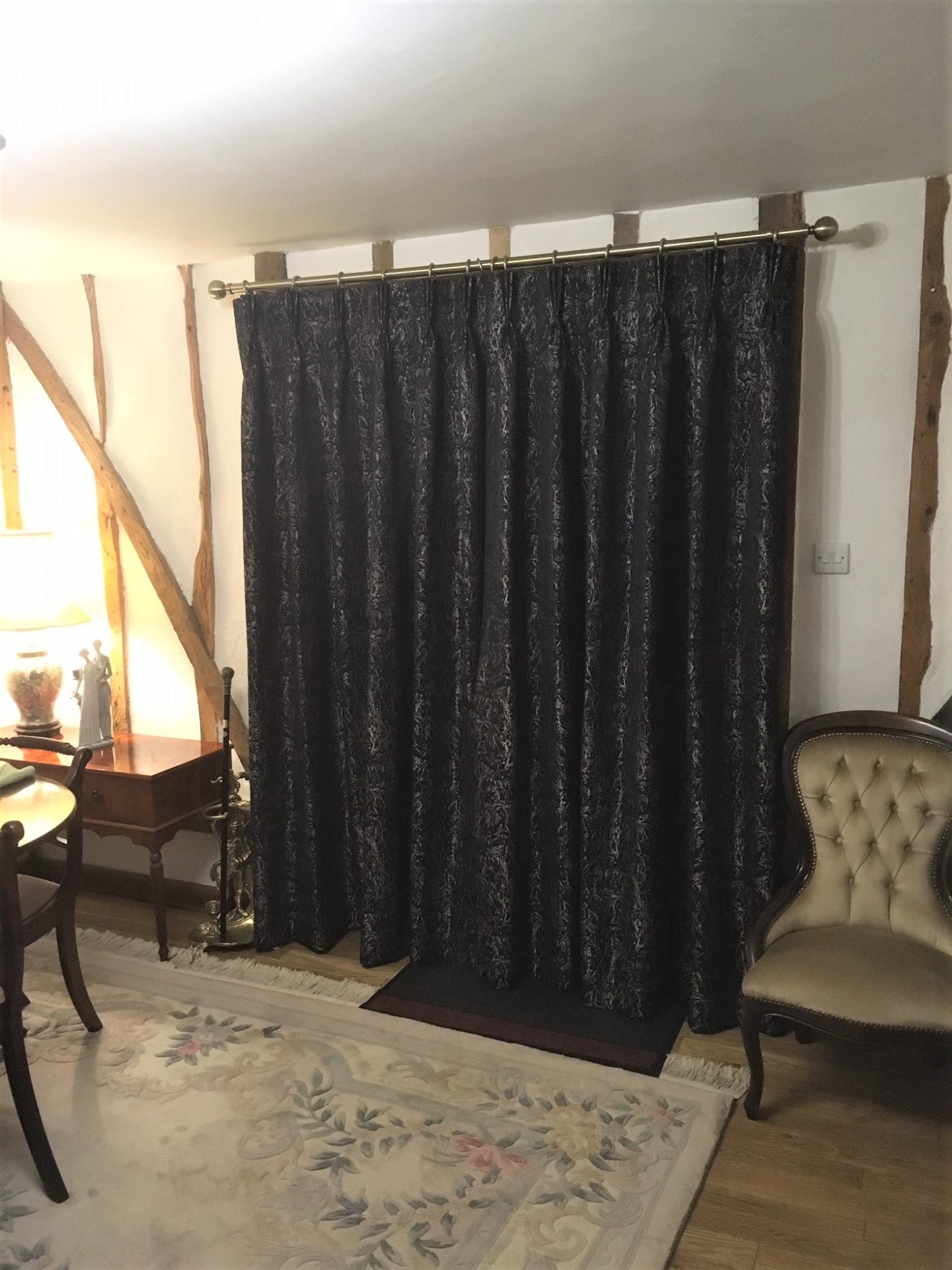 Ashley Wilde Black and Gold Curtains