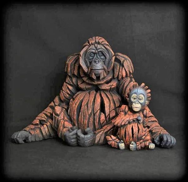 Edge Orangutan & Baby Sculptures