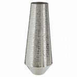 Textured Silver Vase