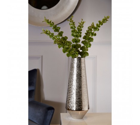 Textured Silver Vase