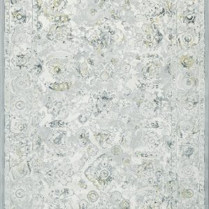 Faded Traditional patterned rug predominantly grey