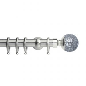 Stainless Steel Metal Curtain Pole with Mosaic Finial