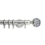 Stainless Steel Curtain Pole with Crystal Finial