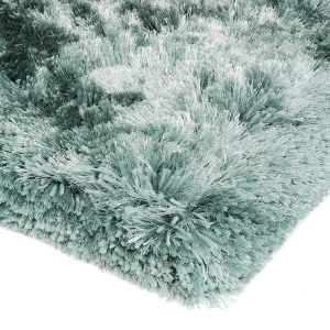 Heavy weight shaggy rug in a serene aqua