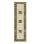 Tradional Patterned Cream, Black & Gold Rug Runner