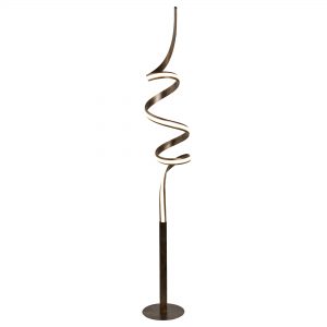 Searchlight Spiral Metal Floor Lamp with White Light