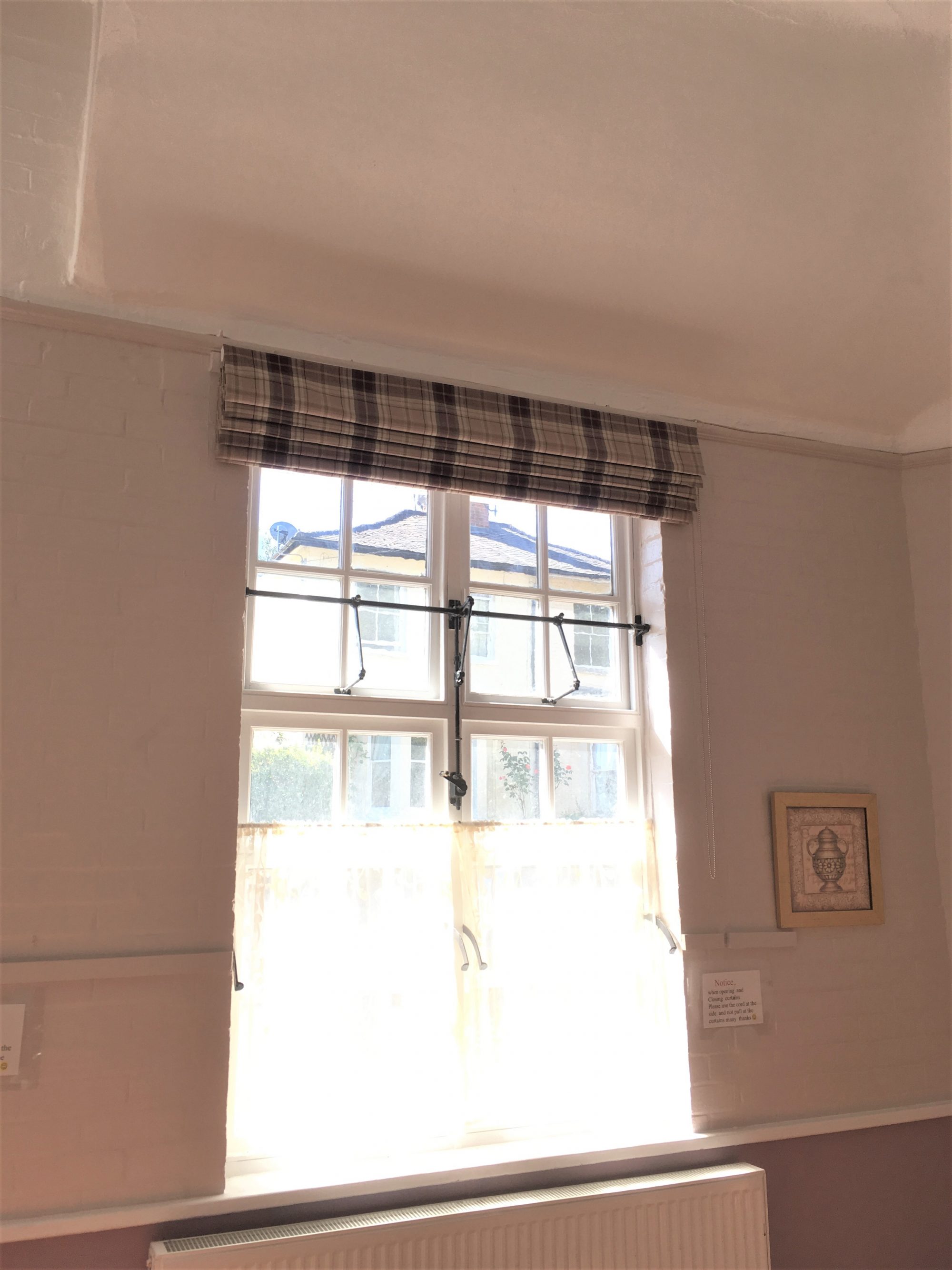Checked Roman Blind