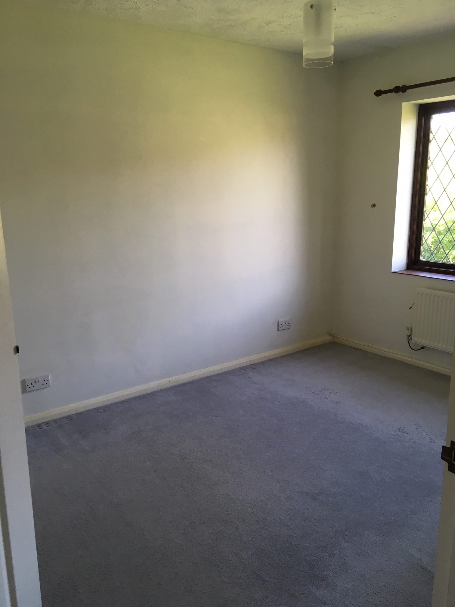 Empty Bedroom with Grey Carpet