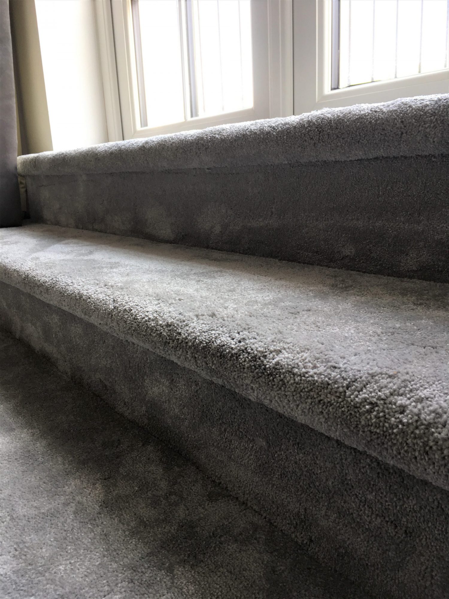 Step with Grey Soft Carpet