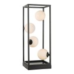 Black Frame Lamp with White Lights