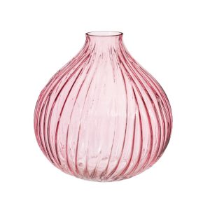 Pink Fluted Vase