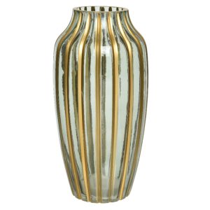 Tall Gold Stripe Vase