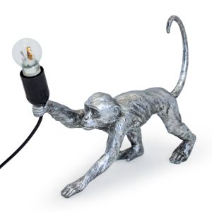 Silver Crawling Monkey Lamp
